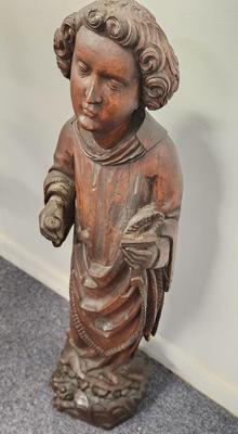 One of a Kind Antique Carved Wood Statue