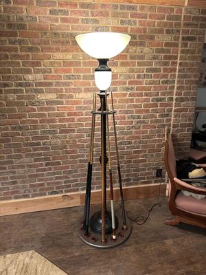 POOL CUE HOLDER FLOOR LAMP