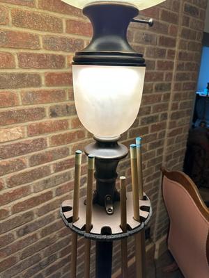 POOL CUE HOLDER FLOOR LAMP