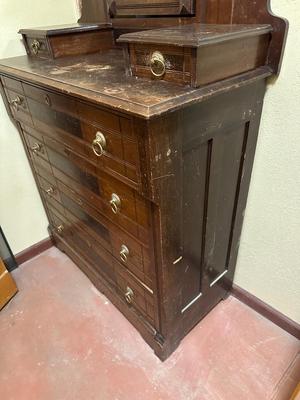 ANTIQUE WALNUT DRESSER
