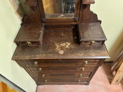 ANTIQUE WALNUT DRESSER