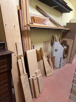 LARGE AMOUNT OF LUMBER AND SCRAP LUMBER