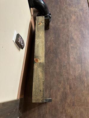 WOODEN SHELF AND 2 FAKE PIPES FOR AN INDUSTRIAL LOOK