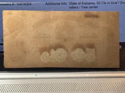 1863 50 Cents Alabama, Montgomery State of Alabama, 50 Cents in Blue / 2nd SERIES in Small Letters / Tree Center as Pictured.