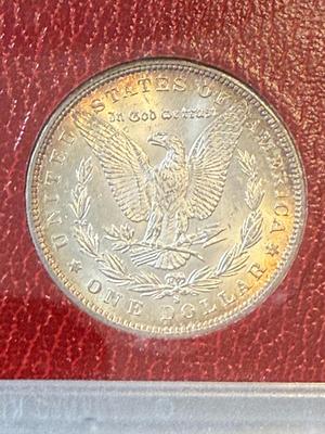 VINTAGE 1879-S MS65 GRADED/HOLDERED REDFIELD MORGAN SILVER DOLLAR AS PICTURED.