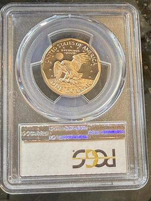 PCGS CERTIFIED 1981-S PROOF70 DEEP CAMEO SBA DOLLAR AS PICTURED.