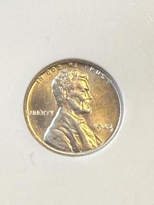 NGC CERTIFIED 1943-P MS66 LINCOLN CENT AS PICTURED.