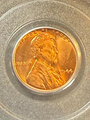 PCGS CERTIFIED 1944-P MS66 RED LINCOLN CENT AS PICTURED.