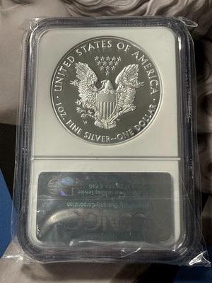 NGC CERTIFIED 2008-W PROOF69 DEEP CAMEO SILVER EAGLE DOLLAR AS PICTURED.