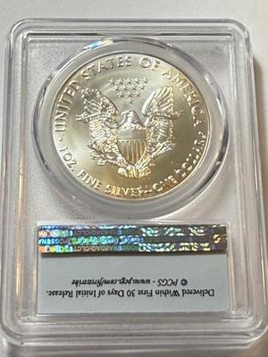 PCGS CERTIFIED 2016 MS70 SILVER EAGLE DOLLAR 1-OUNCE .999 COIN AS PICTURED.