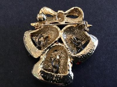 Vintage Rhinestone Holiday Bells