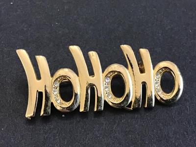 Ho Ho Ho Vintage Brooch