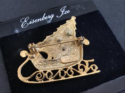 Eisenberg Ice On Card Brooch