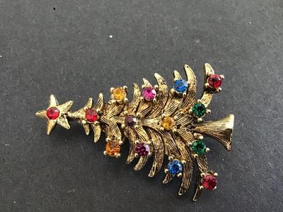 Eisenberg Ice Brooch Christmas Tree Brooch