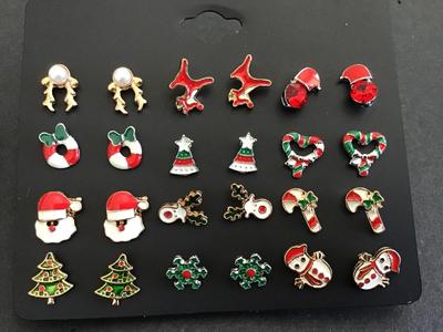 Lot of Christmas Earrings