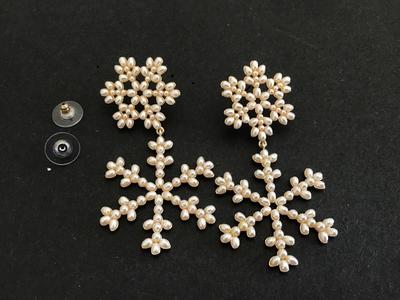 Large Snow flake Earrings