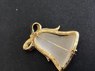 Mesh Wire Bell Brooch