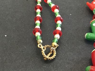 Art Glass Vintage Necklace Gloves and stockings