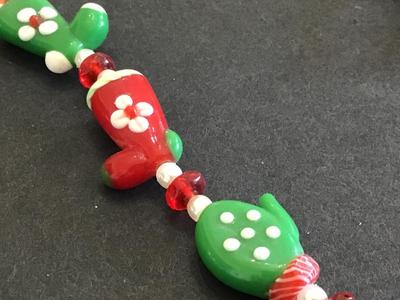 Art Glass Vintage Necklace Gloves and stockings