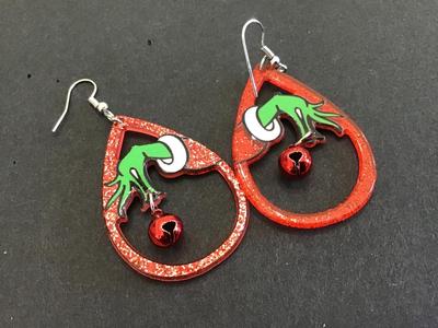 Grinch Resversable Earrings