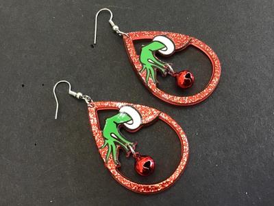 Grinch Resversable Earrings