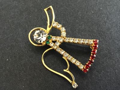 Angel Rhinestone Pin