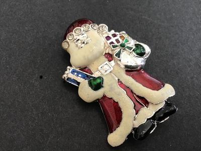 Holiday Santa Brooch