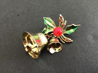 Vintage Ringing Bell Brooch