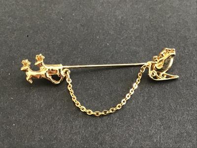Santa Reindeer Pin
