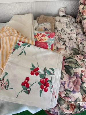 Linens and patio pillows