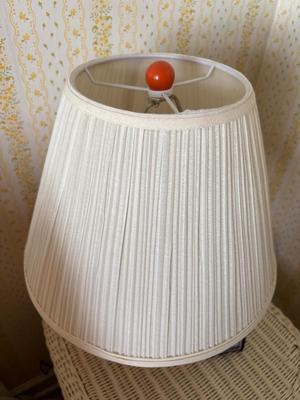 Cute orange lamp with Timex travel clock