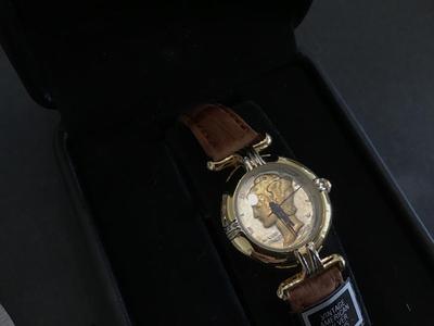 Consort Mercury Dime Silver Vintage Watch in Case Excellent. Working Leather
