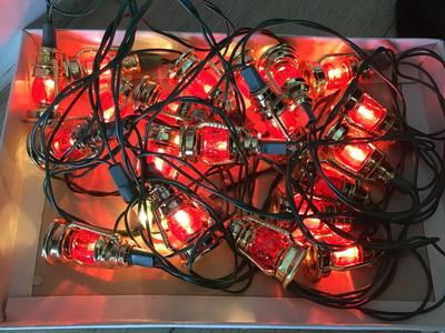 Vintage Midget Red Lantern Light