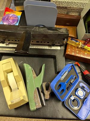 Large group of office supplies