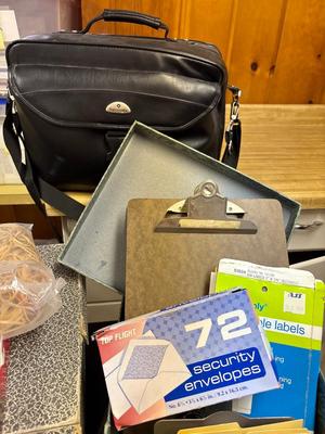 Large group of office supplies