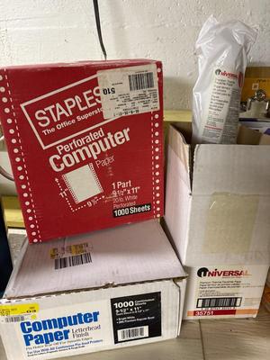 Printer paper, computer paper, fax paper envelopes