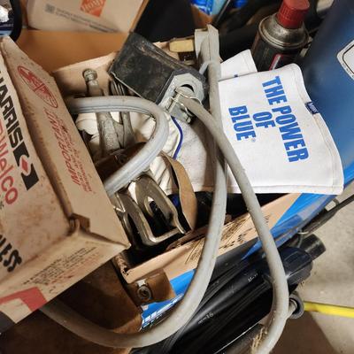 Miller Millermatic 185 Mig Welder + tanks, gloves manual and more.