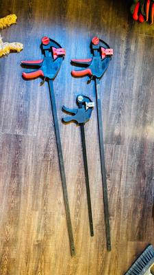 (2) 48” PITTSBURGH CLAMPS AND (1) 32” CLAMP