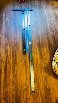LIKE NEW LEVELS AND DRYWALL SQUARE 72” SWANSON MAGNETIC LEVEL, 48” HUSKEY LEVEL AND 48” EMPIRE DRYWAL SQUARE