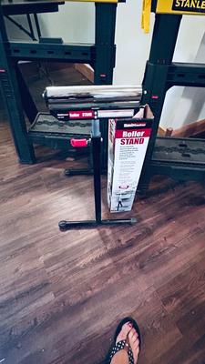 NEAT AND CONVENIENT STANLEY FOLDING SAWHORSES AND HAUL MASTER ROLLER STAND