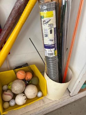 Flags, balls/bats, ext cords & more