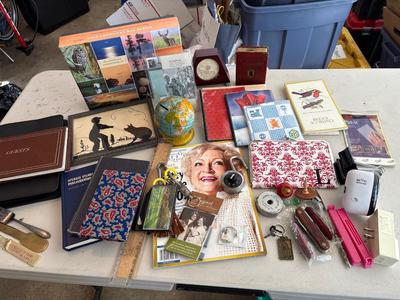 Puzzle, books, vintage banks, and more