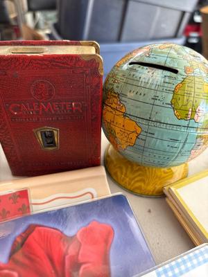 Puzzle, books, vintage banks, and more