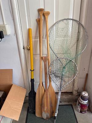 Boat oars & fishing nets