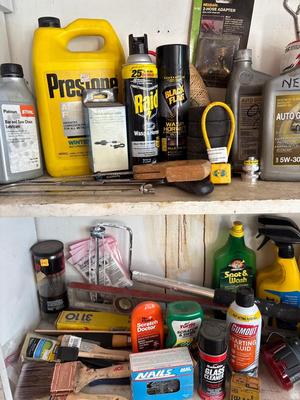 Various garage items and limb lopper