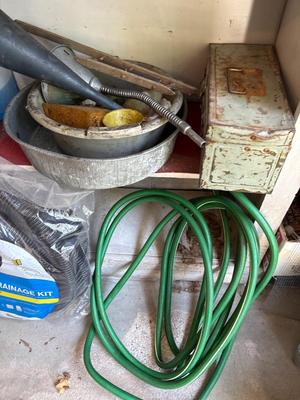 4 shelves of outdoor items