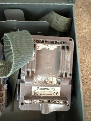Browning trail cams, chair & Stihl backpack strap