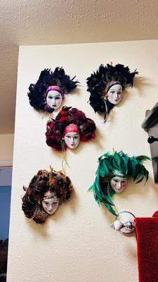PORCELAIN DECORATIVE MASQUERADE MASKS
