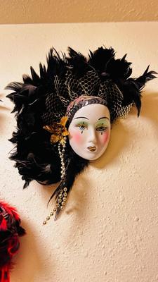 PORCELAIN DECORATIVE MASQUERADE MASKS