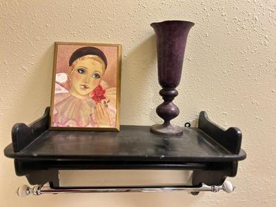 HOME DECOR, WALL ART, TOWEL RACK, METAL VASE